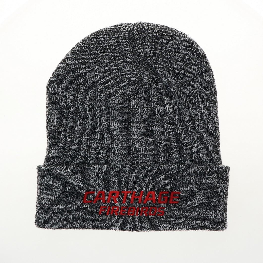 Marled Knit Beanie, Black