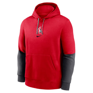 NIKE Men's Team Issue Pullover Hood, Red/Anthracite (S24)