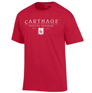 Champion Carthage Nursing Dept Tee, Red