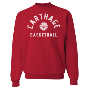 Crewneck Basketball Sweatshirt, Red (F24)