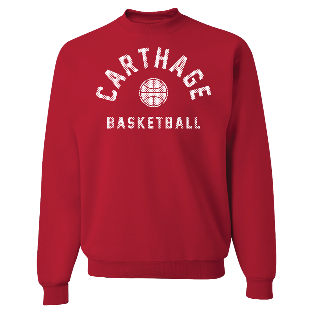 Crewneck Basketball Sweatshirt, Red (F24)