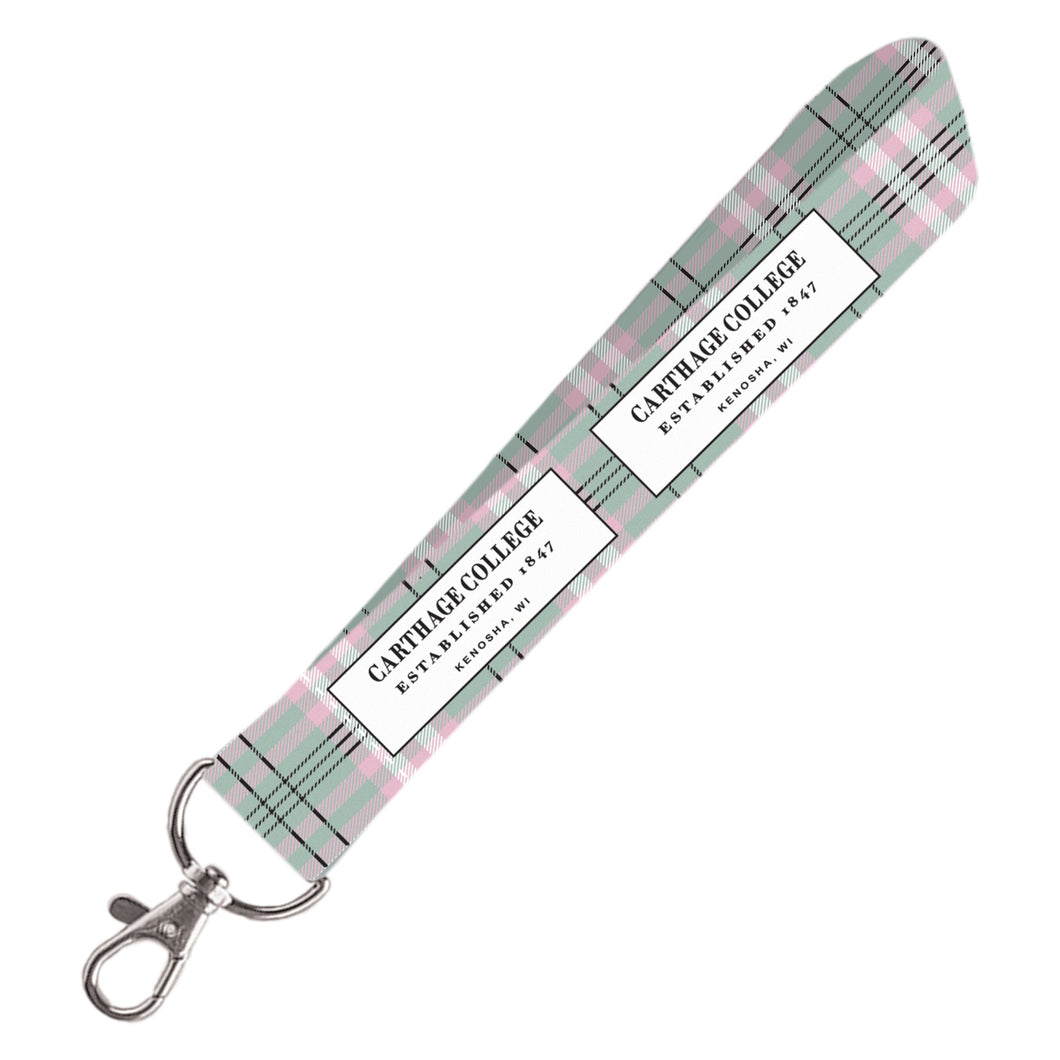 Next Generation South Beach Key Strap, Pink/Green Plaid Design