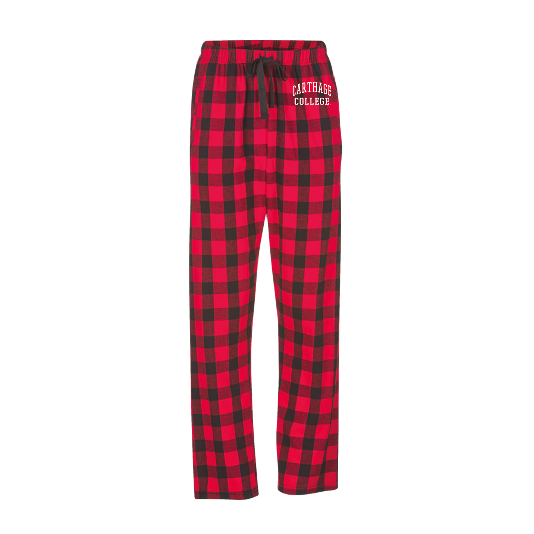 Unisex Haley Flannel Pant, Red/Black Buffalo Plaid