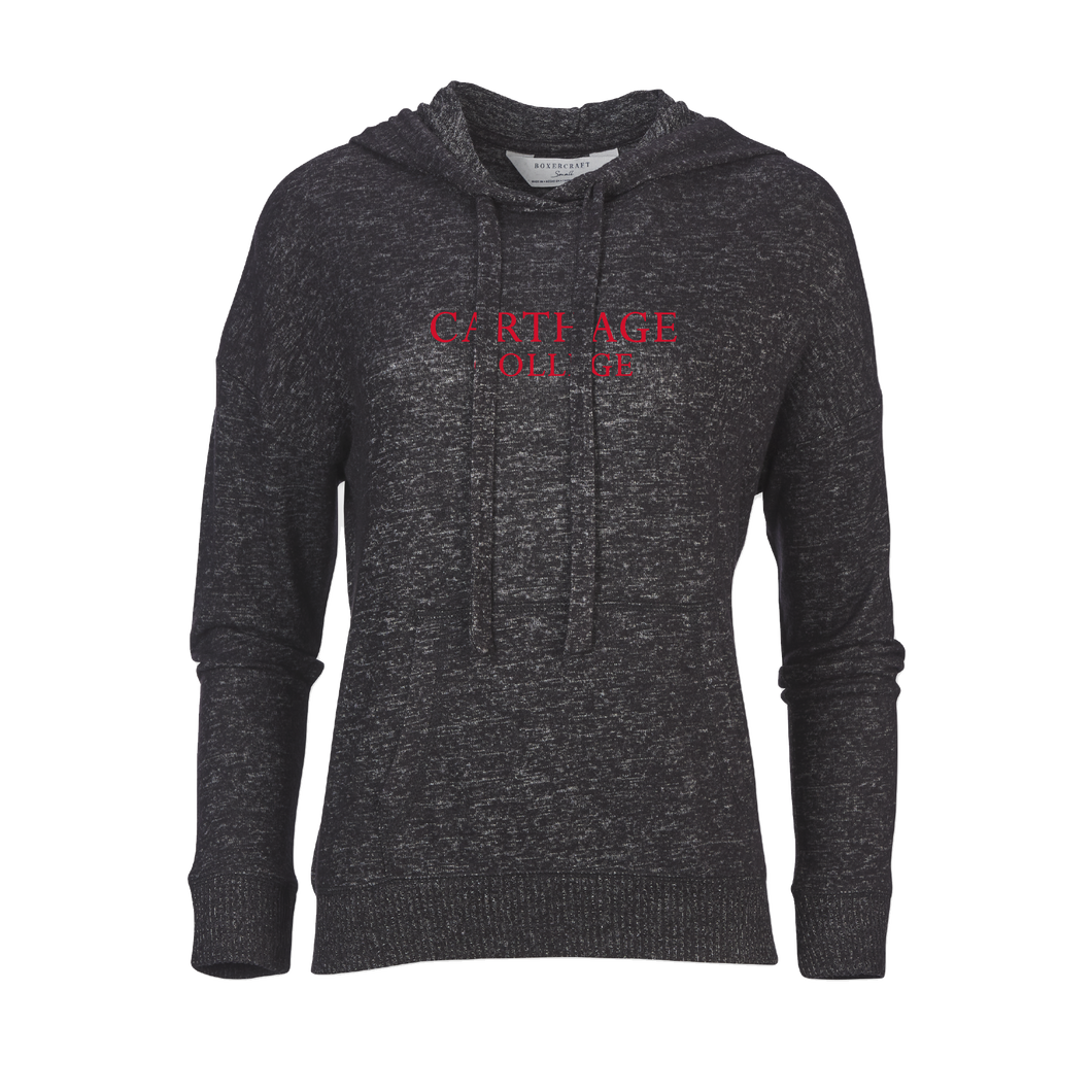 Ladies Cuddle Hoodie, Black Heather