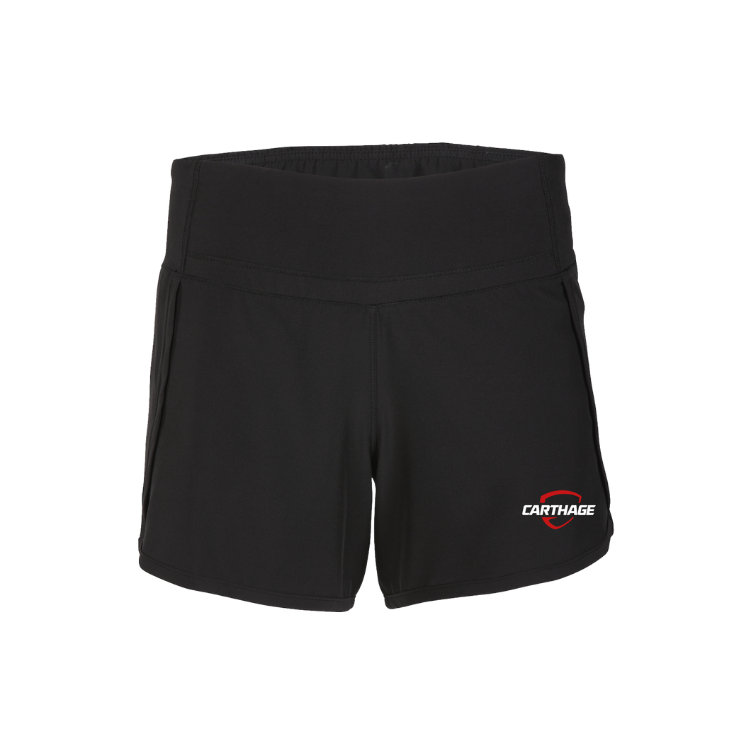 Ladies Stretch Woven Lined Short, Black