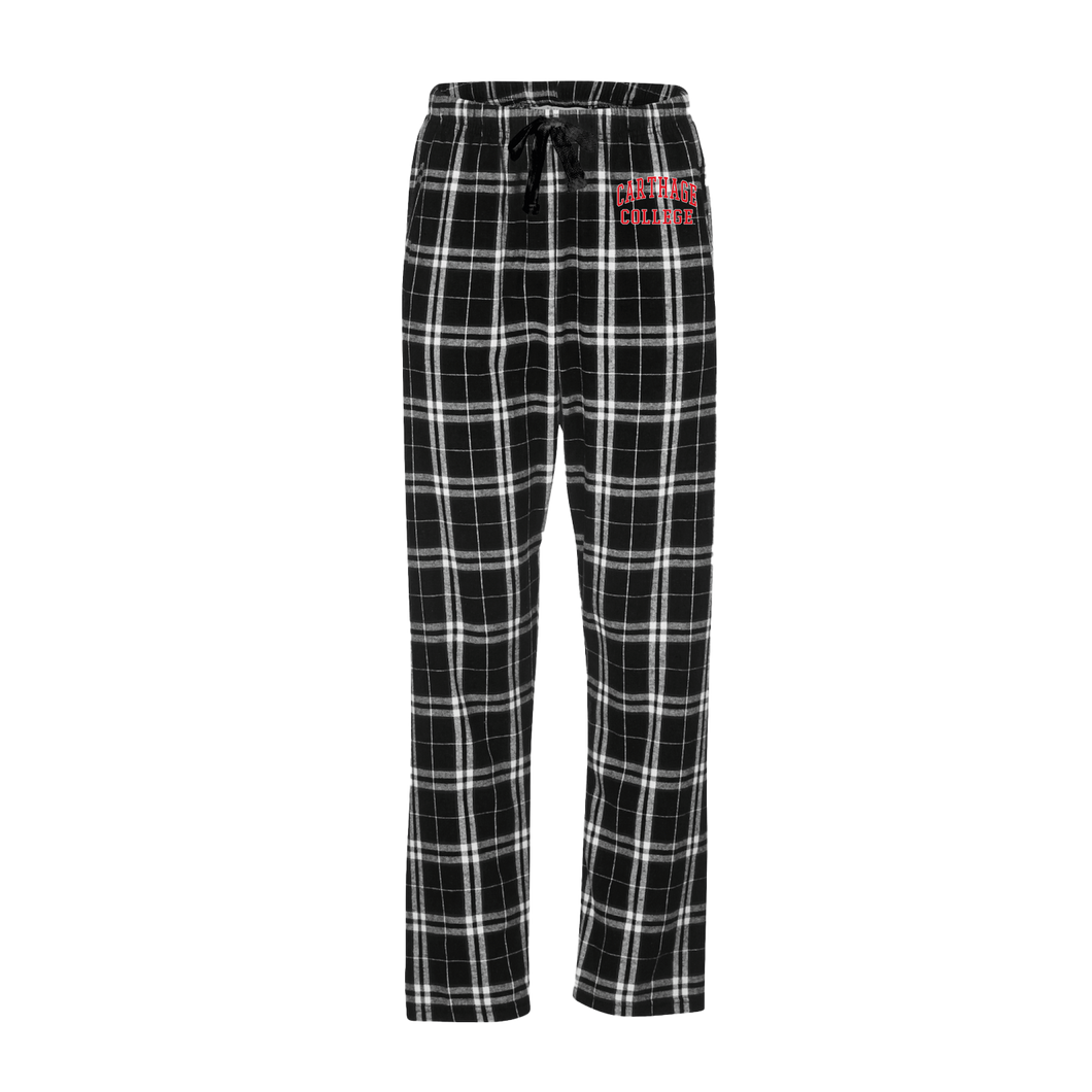 Unisex Haley Flannel Pant, Black/White Plaid