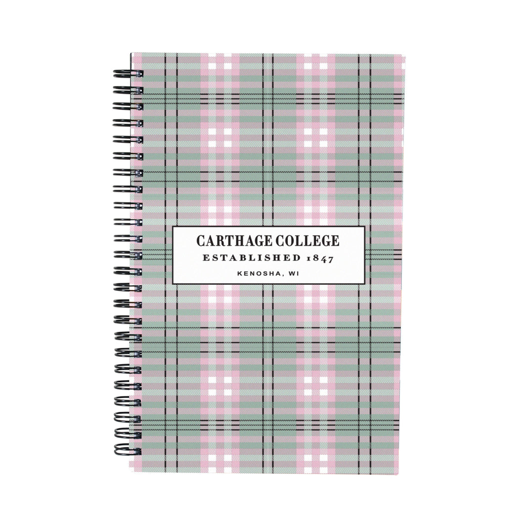 Sycamore Journal, Pink/Green Plaid Design