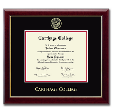 Gold Embossed Diploma Frame in Gallery, Red