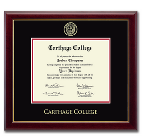 Gold Embossed Diploma Frame in Gallery, Red