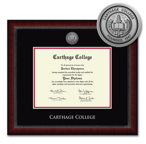 Silver Engraved Medallion Diploma Frame in Sutton, Red